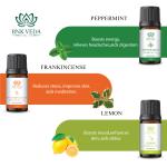 BNK VEDA Natural Cares Essential Oils Set (6x10ml) | Lavender Oil | Peppermint Oil | Tea Tree Oil | Eucalyptus Oil | Lemon Oil | Frankincense Oil | Pure & Organic Essential Oils